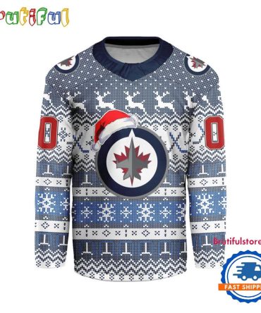 Winnipeg Jets 2025 Nhl Christmas Personalized Hockey Jersey Design