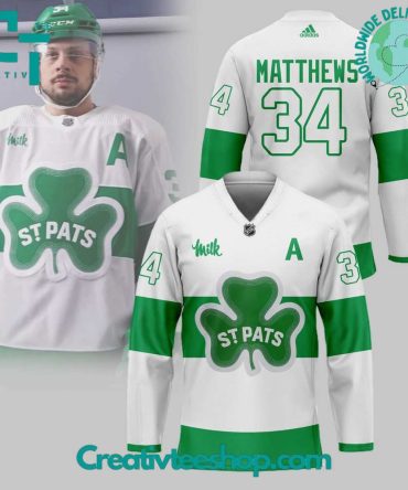 Auston Matthews Toronto Maple Leafs “St. Pat’S” Hockey Jersey